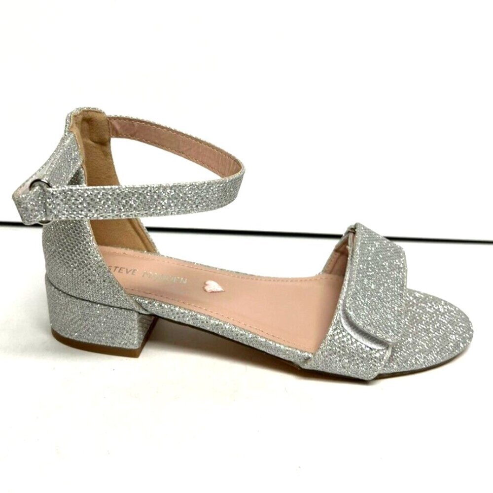 Steve Madden Girls Airenne Sandals Silver Size 3 M Big Kid